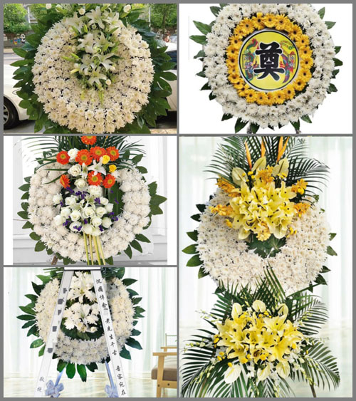 浙江省温州苍南县龙港镇东排村花圈速递